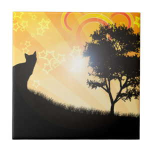 Azulejo Árbol del gato