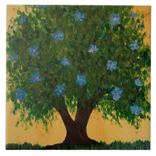 Azulejo Árbol en flor