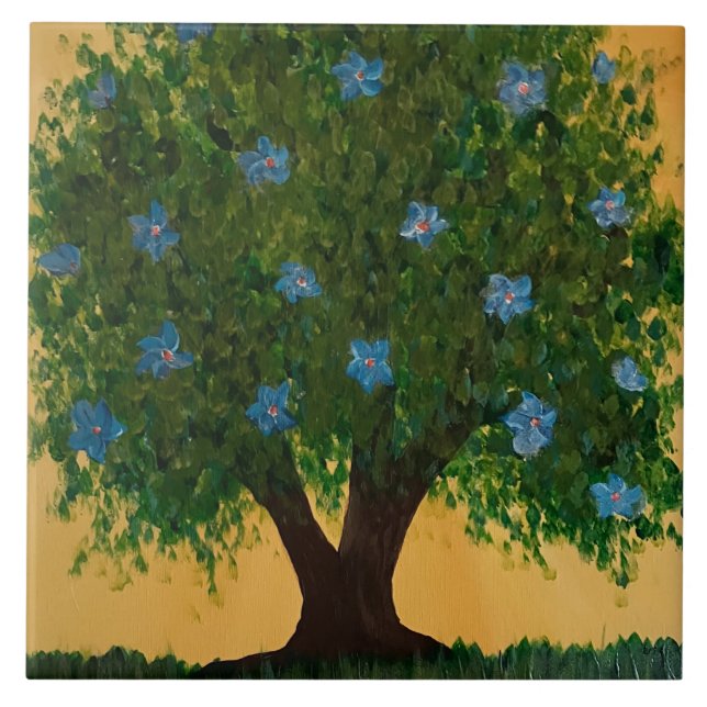 Azulejo Árbol en flor (Frente)