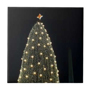 Azulejo Árbol nacional de Navidad y monumento de Washingto
