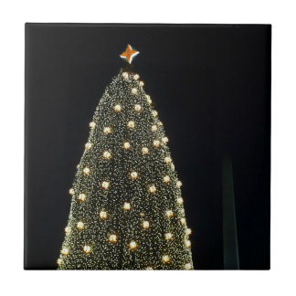 Azulejo Árbol nacional de Navidad y monumento de Washingto