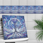 Azulejo Árbol púrpura de tranquilidad arte mosaico<br><div class="desc">Árbol púrpura de tranquilidad arte mosaico</div>