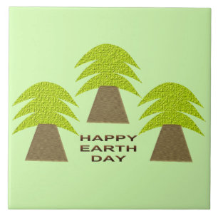Azulejo Árboles del Día de la Tierra