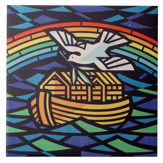 Azulejo Arca de Noé con Espíritu Santo (Frente)