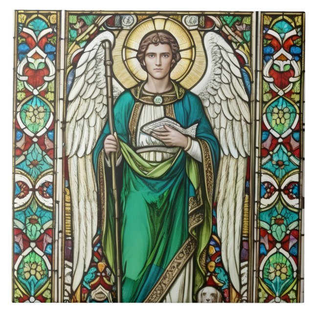 Azulejo Arcángel Rafael - Ángel Rafael (Frente)