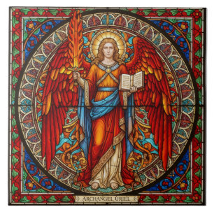 Azulejo Arcángel Uriel Ángel de la Sabiduría e Iluminación
