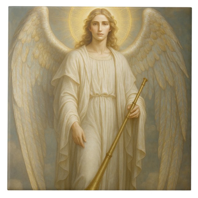 Azulejo Archangel Gabriel - Divino Mensajero de la Luz (Frente)