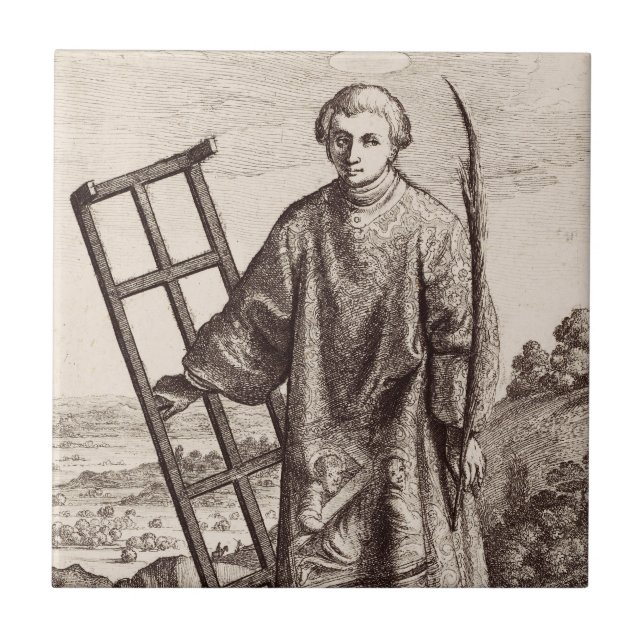 Azulejo Archivo de santo patrocinador de San Lorenzo (Frente)