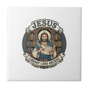 Azulejo Archivo de Tarjeta de Biblioteca Jesús Archivo de 