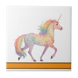 Azulejo Arcoíris Mágico Unicornio Personalizado 
