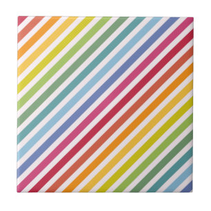 Azulejo Arcoiris y franjas blancas