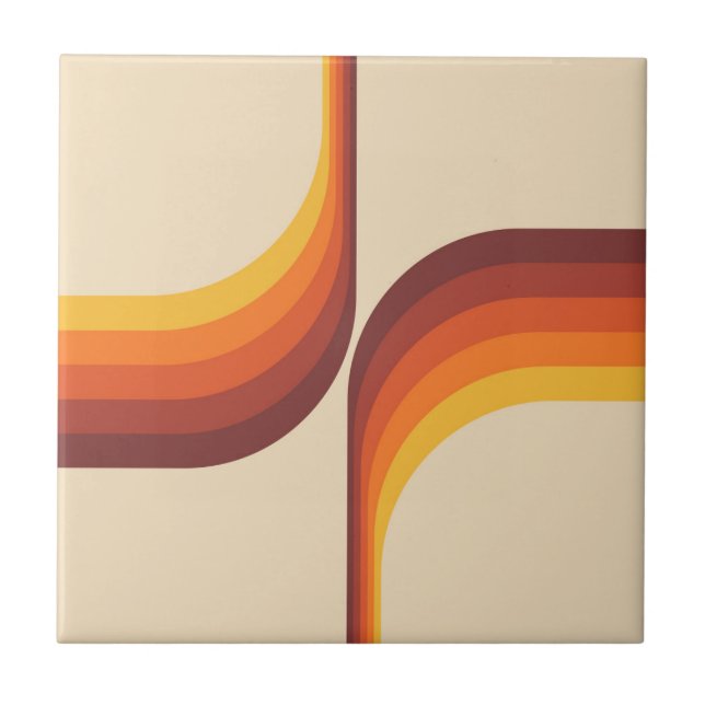 Azulejo Arcos coloridos de estilo retro (Frente)