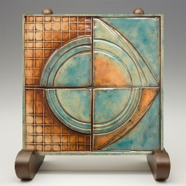 Azulejo Arcos de Aqua Vintage de Mid Century