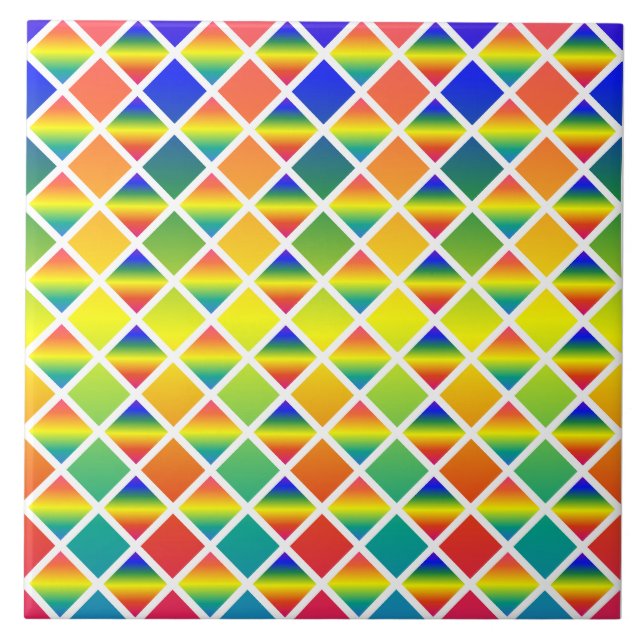 Azulejo Arcos lluviosos oscuros y livianos (diamante bajo  (Frente)