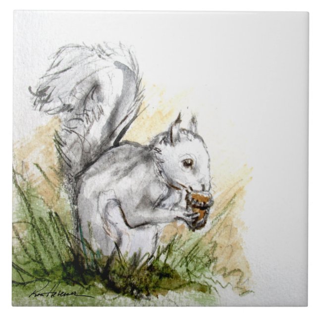 Azulejo Ardilla fuera. ... ... (Frente)