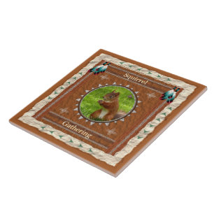 Azulejo Ardilla reuniendo energía