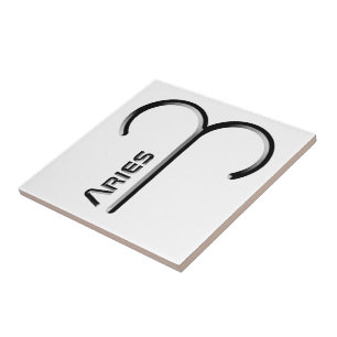 Azulejo ARIES, Abstract Design of the Zodiac Rótulo,