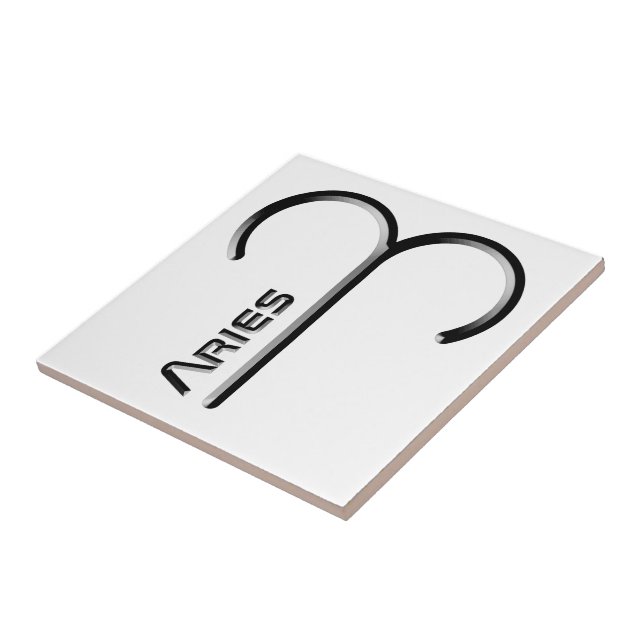 Azulejo ARIES, Abstract Design of the Zodiac Rótulo, (Lado)