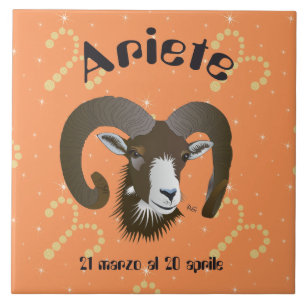 Azulejo Ariete 21 al marzo 20 Tiles Aprile