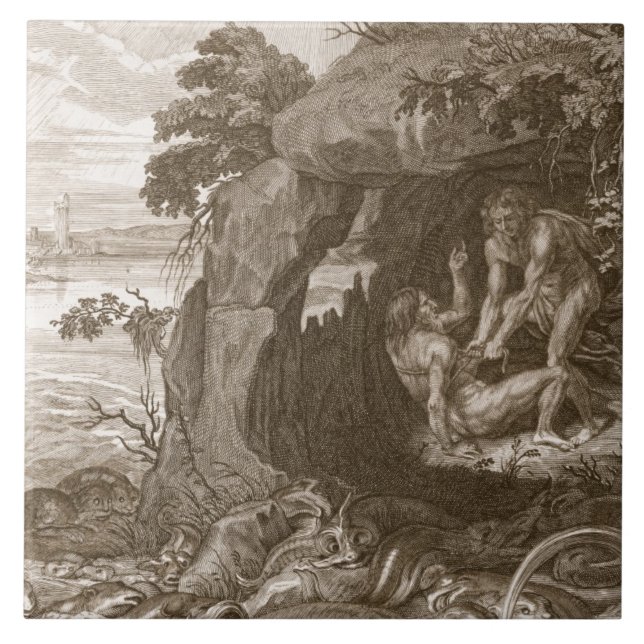 Azulejo Aristeus obliga al proteus que revele sus (Frente)