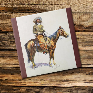 Azulejo Arizona Cowboy Remington Tile