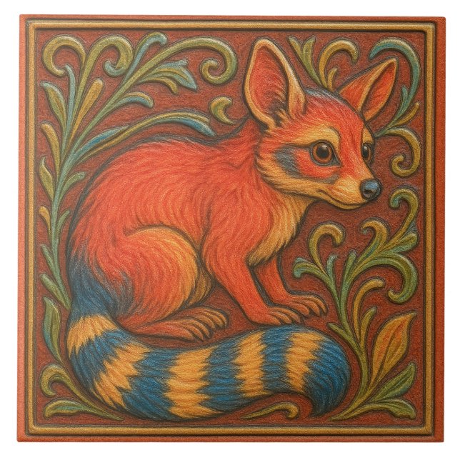 Azulejo Arizona Ringtail - Cerámica Tile (Frente)