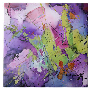 Azulejo "Armonía caótica" Arte abstracto contemporáneo