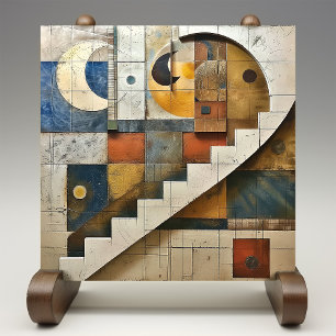 Azulejo Armonía Celeste Mosaico Geométrico