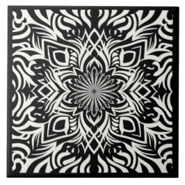 Azulejo Armonía de B&W (con borde)