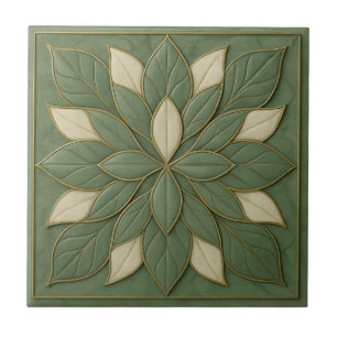 Azulejo Armonía De Petal De Sage - Tejido Cerámico De Flor