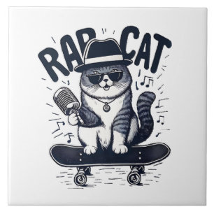 Azulejo Armonía de rap Cat
