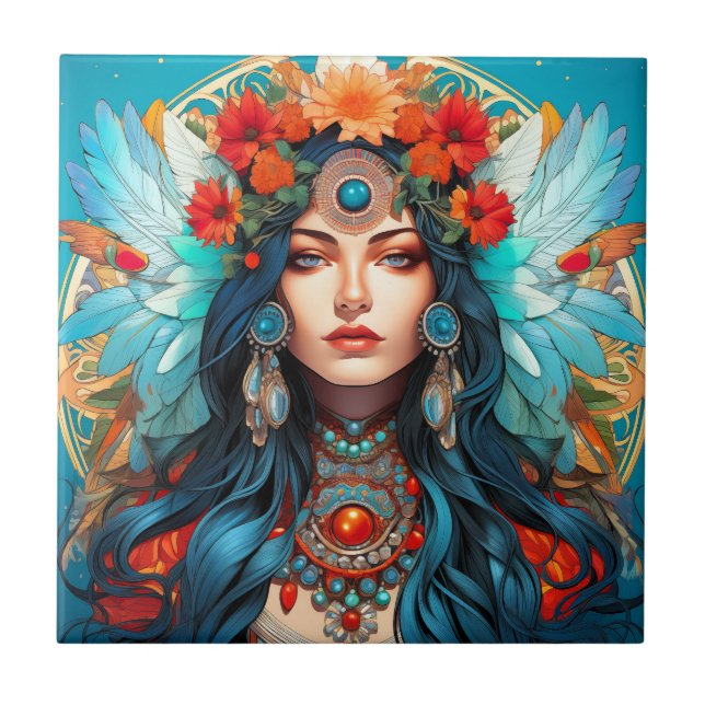 Azulejo Armonía en el patrimonio - Diseño Art Nouveau (Frente)