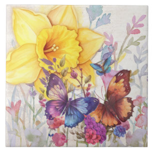 Azulejo Armonía en flor: El baile de la naturaleza