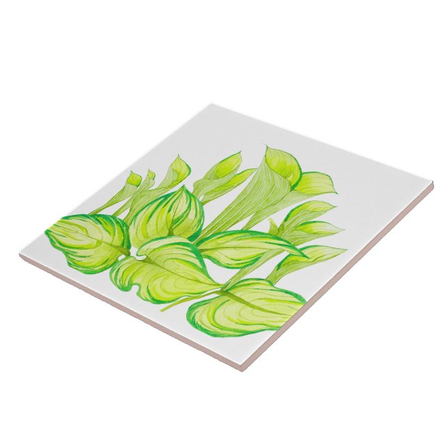 Azulejo 'Armonía en verde' en mosaico de cerámica (Lado)