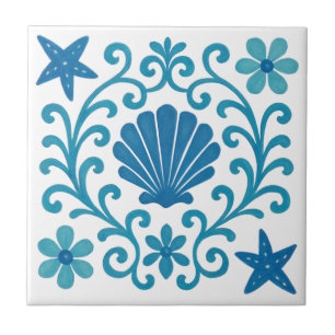 Azulejo Armonía Mediterránea – Costera Azul y Turquesa