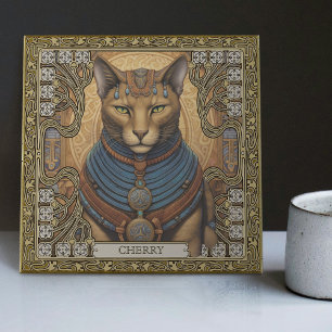 Azulejo Armonía Simétrica Personalizada Gato Animal Espiri