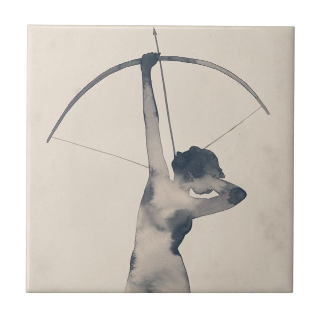 Azulejo Arquero acuarela (Frente)