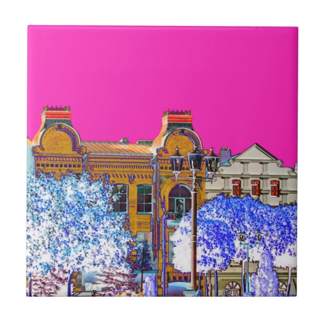 Azulejo Arquitectura de Bielorrusia Grodno (Frente)