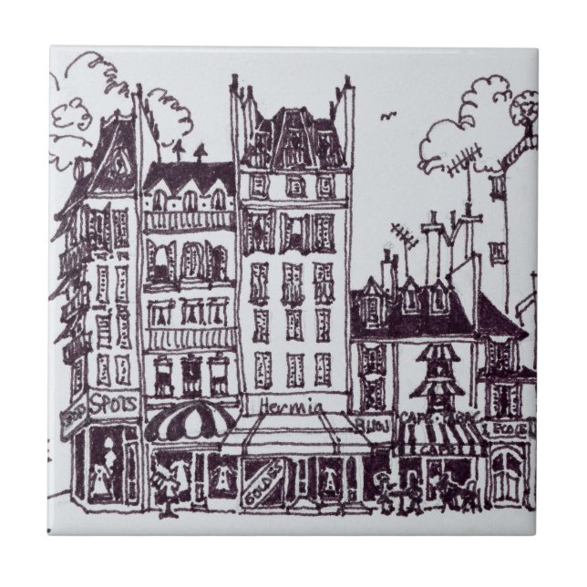 Azulejo Arquitectura de Haussmann | Rue de Sevres (Frente)