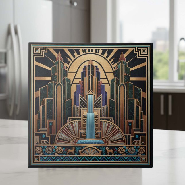 Azulejo Arquitectura de la Cascada Art Deco Pat#3 ID1196 (Subido por el creador)