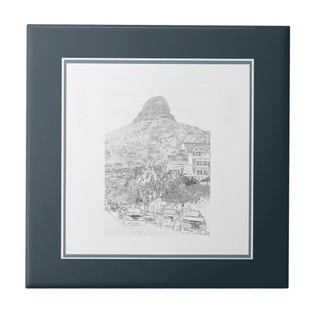 Azulejo Arquitectura del paisaje urbano de la cabeza del l (Frente)