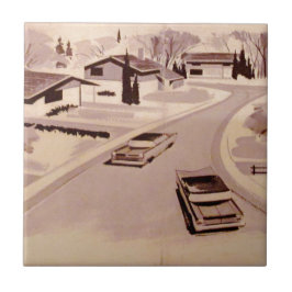 Azulejo Arquitectura moderna de los mediados de siglo