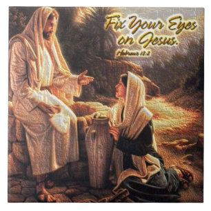 Azulejo Arreglar los ojos en Jesús 1 mosaicos