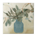 Azulejo Arreglo neutral - Hojas estampadas<br><div class="desc">Acuerdo Neutral II por Emma Scarvey. La vegetación de tallo se colecta en un jarrón.</div>