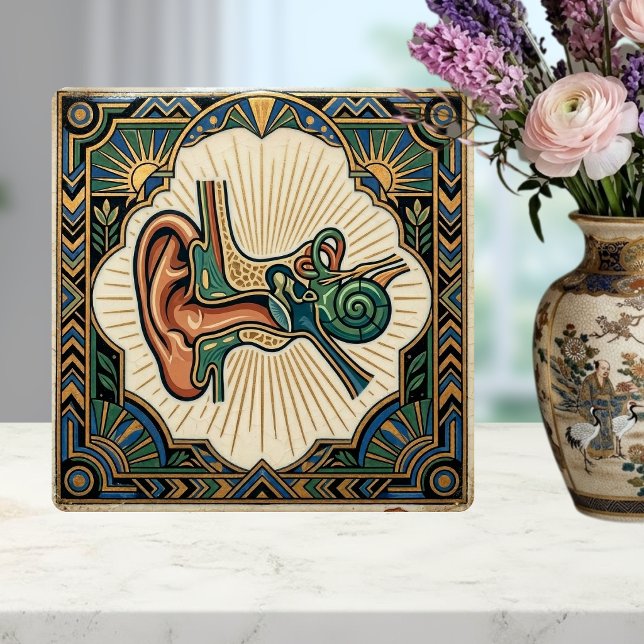 Azulejo Art Deco Anatomical Ear Laryngology  (Subido por el creador)