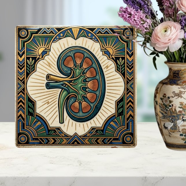 Azulejo Art Deco Anatomical Kidney Nephrology (Subido por el creador)
