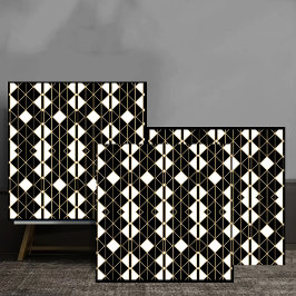 Azulejo Art Deco Black and Gold Geometric luxury