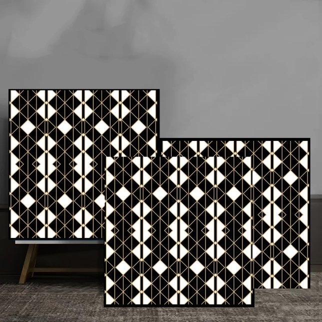 Azulejo Art Deco Black and Gold Geometric luxury (Subido por el creador)