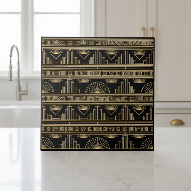 Azulejo Art Deco Geometric Skyline Pat#9 ID1196 (Subido por el creador)