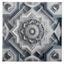Art Deco geométrico Todo el gris polvo azul blanco